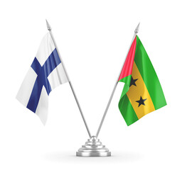 Sao Tome and Principe and Finland table flags