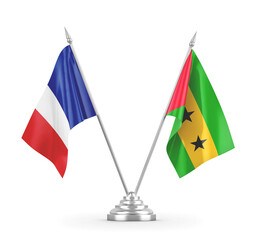 Sao Tome and Principe and France table flags