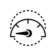 Black solid icon for slowly