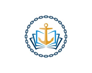 Circular chain with book and anchor