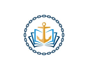 Circular chain with book and anchor