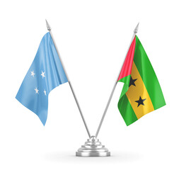 Sao Tome and Principe and Micronesia table flags