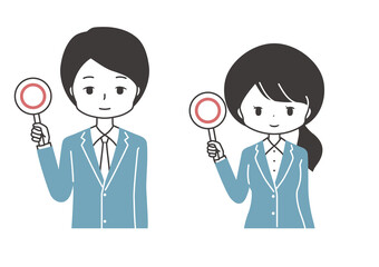 ビジネス　会社員　まる　[上半身]