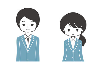 ビジネス　会社員　にっこり　[上半身]