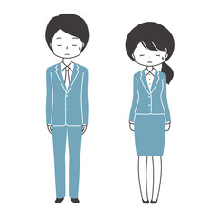 ビジネス　会社員　困る　[全身]