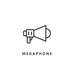 Megaphone  icon vector illustration. Megaphone icon outline design.