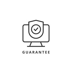 guarantee icon vector illustration. guarantee icon outline design.