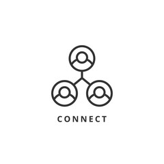 connect icon vector illustration. connect icon outline design.