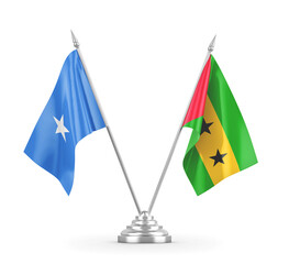 Sao Tome and Principe and Somalia table flags