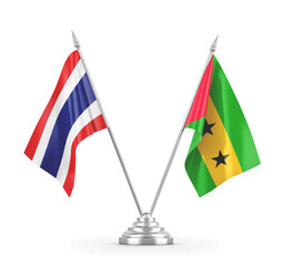 Sao Tome and Principe and Thailand table flags