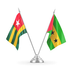 Sao Tome and Principe and Togo table flags