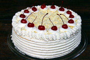 White Black Forest cake