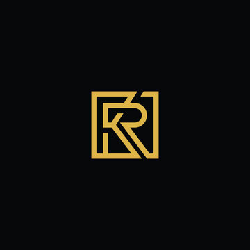 Luxury minimalist KR letter logo concept for business initials