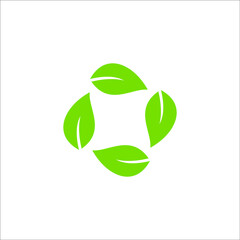 rotation leaf logo design