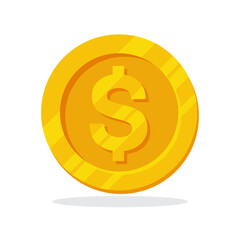 dollar money coin cartoon icon