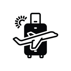 Black solid icon for travel 
 