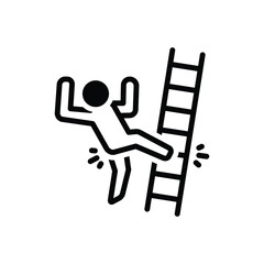 Black solid icon for slip 
