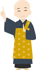 お寺とお坊さんのイラスト Wall Mural Wallpaper Murals Foolchico