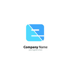 Fototapeta premium The simple elegant logo of letter e with white background