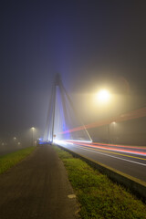 bridge over water whit fog