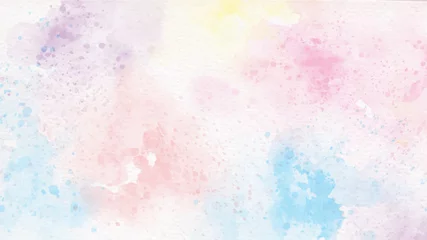 Deurstickers Voor haar regenboog pastel eenhoorn snoep aquarel op papier abstracte achtergrond