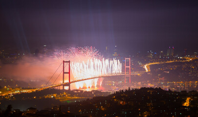 July 15 martyrs bridge celebration / istanbul