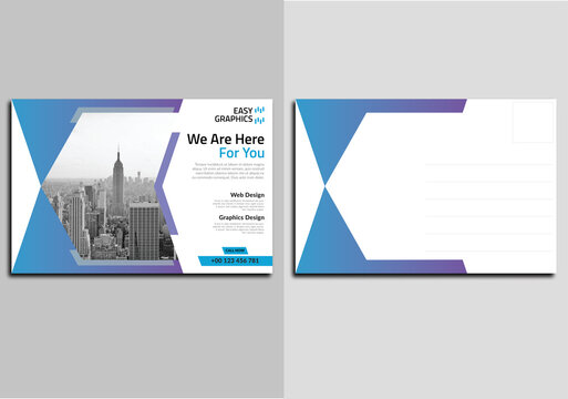 Business promotional postcard