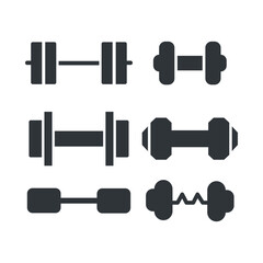 Dumbbell icon set. Eps 10 vector illustration.
