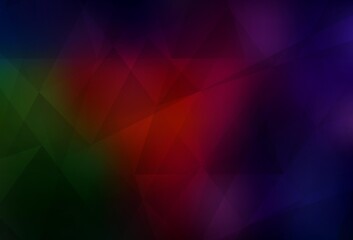 Obraz premium Dark Green, Red vector low poly background.