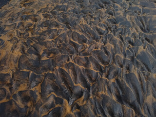 Rough sand pattern on the beach