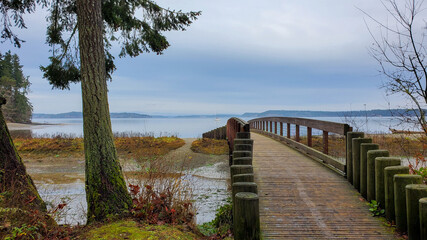 Boardwalk on the Puget Sound 