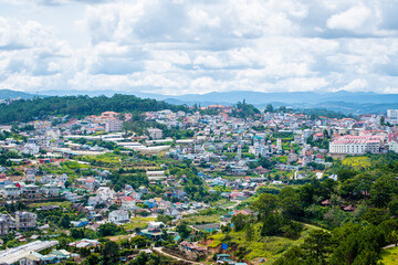 high view of many houses at Da Lat city