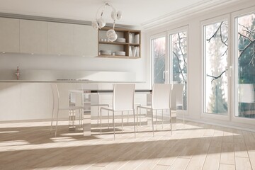 Modern interior design. 3D illustration