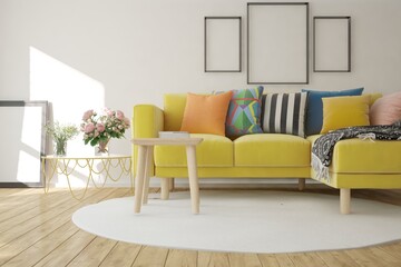 Modern interior design. 3D illustration