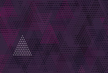 Light Pink vector background with polygonal style with circles.