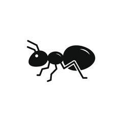 Ant icon flat style isolated on white background. Vector illustration