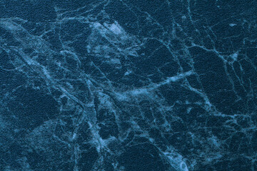 Texture of navy blue marble for tabletop with pattern, macro background.