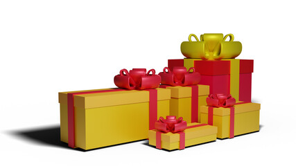 Obraz premium gift box isolate white background 3D render