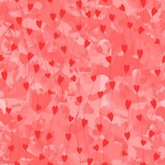 pink hearts. marble repetitive background. vector seamless pattern. st valentine holiday. wedding illustration. fabric swatch. wrapping paper. continuous print. love concept. romantic design element