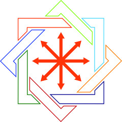 square and arrow design
