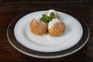 Austrian apricot dumplings with mint