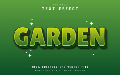 Naklejka premium Garden text effect vector