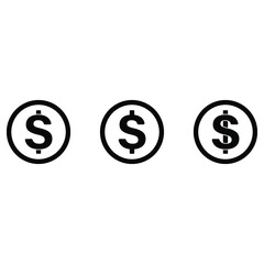 dollar currency icon. dollar vector. editable colors. Eps 10