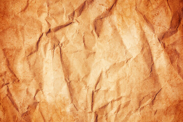 Parchment paper background. Coffee stains background. Brown crumpled texture. Burned letter structure. Wrinkled antique rustic stained paper backdrop. Grunge spray brown stains. Ancient look.