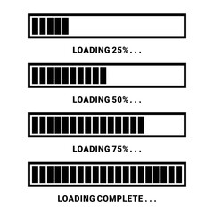 Set of loading icon sign. Illustration vector
