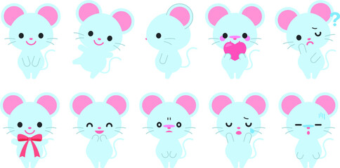 ネズミイラスト素材 : Mouse illustration material