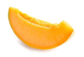 Fototapeta na wymiar Sweet cut melon on white background