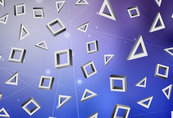 Light Purple vector pattern in square style.