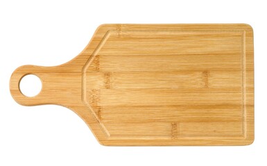 bamboo cutting board isolated on white background