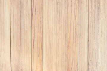 Fototapeta na wymiar Above view of brown panel wooden texture background. Old striped wood lumber wall. Vintage board floor natural pattern. The surface of the table plank teak. Top view